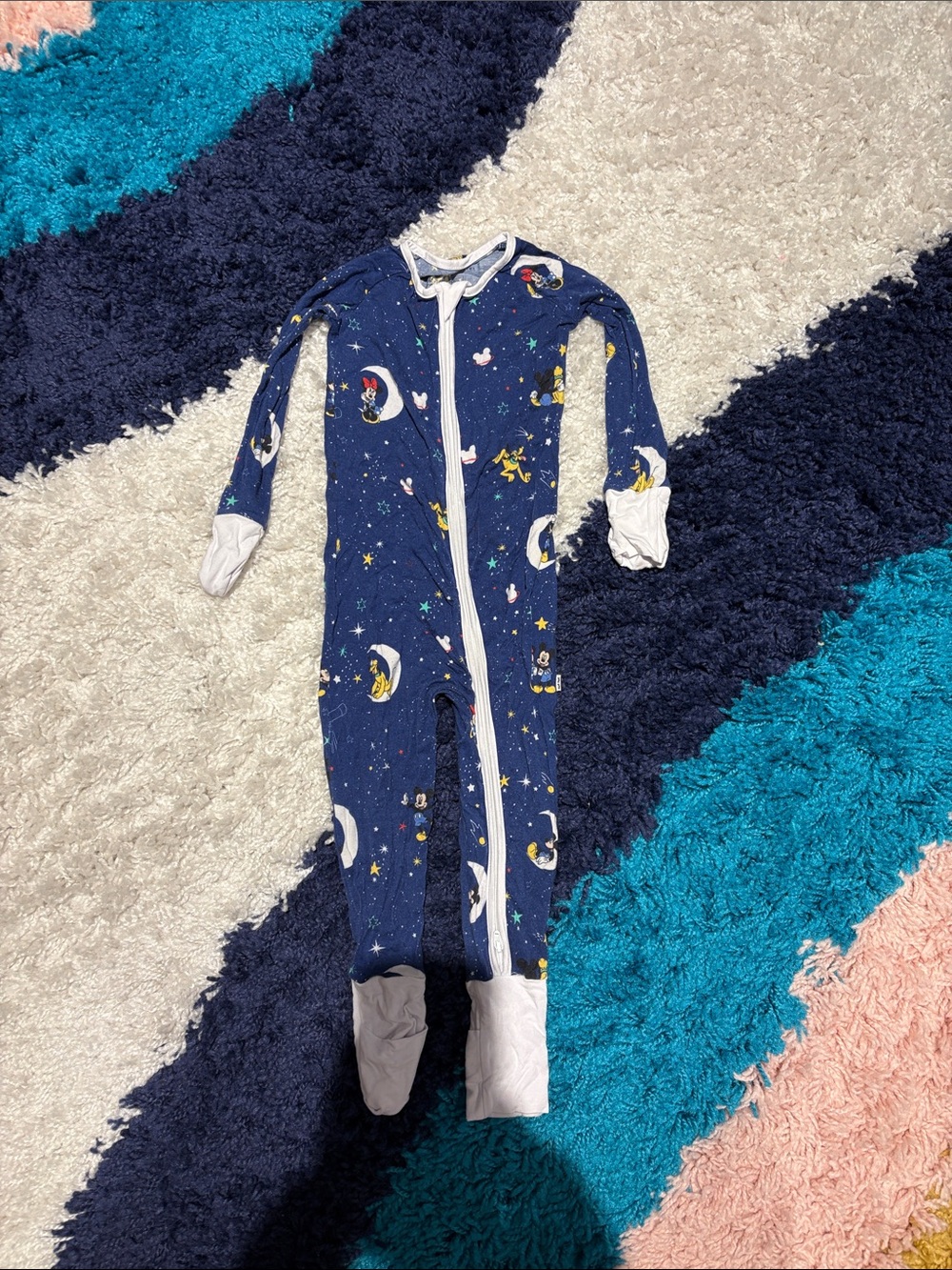 Little Sleepies Navy Moon & Stars Footed Pajama Sleeper Disney Mickey